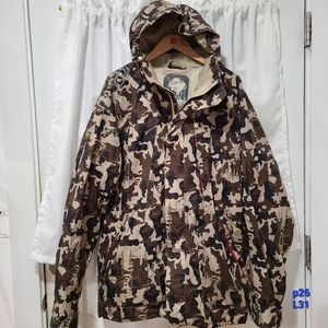 Quiksilver Mission Printed 10,000 Shell Jacket Camo - XL